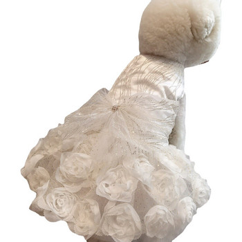 Καλοκαιρινά ρούχα για κατοικίδια Dot Dog φόρεμα για σκύλους Φούστα Summer Princess Dog Νυφικά York Ρούχα για σκύλους Φούστες Pet Cat Dress