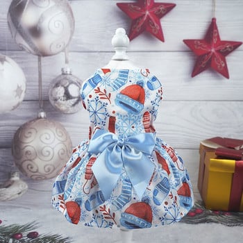 Χριστουγεννιάτικες φούστες πριγκίπισσας σκύλου Φούστες για κατοικίδια με στρογγυλή λαιμόκοψη Φόρεμα για κατοικίδια