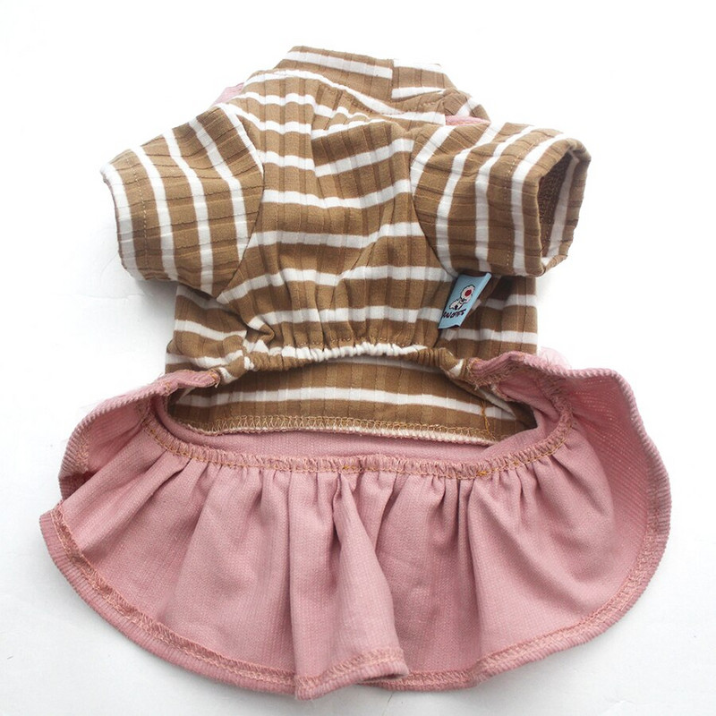 Câine, pisică, rochie din velur, cămașă cu dungi și dantelă, pisică, cățeluș, ținută de sprint/toamnă