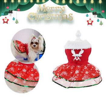 Χριστουγεννιάτικα φορέματα σκυλιών για μικρά σκυλιά Ρούχα Χριστουγεννιάτικα Cosplay φόρεμα γατών για κατοικίδια Fancy Princess Puppy φόρεμα Bichon Chihuahua