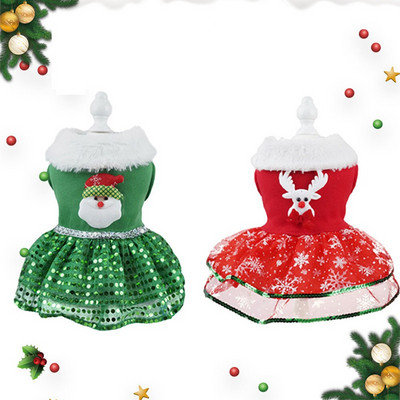 Koerte jõulukleidid väikestele koertele Riided Jõulud Cosplay Kassi Kleit Lemmikloomale Kaunis Printsessi Kutsika Kleit Bichon Chihuahua Mantel