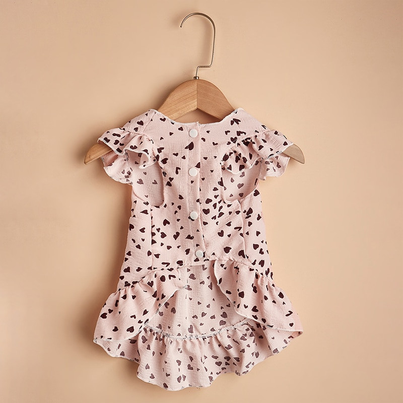 Armsad lemmikloomariided Suvine koerakleit Piimatähniline printsesskleit Lemmikloomade õueriided Teddy Pomeranian Chihuahua õhuke satsidega seelik