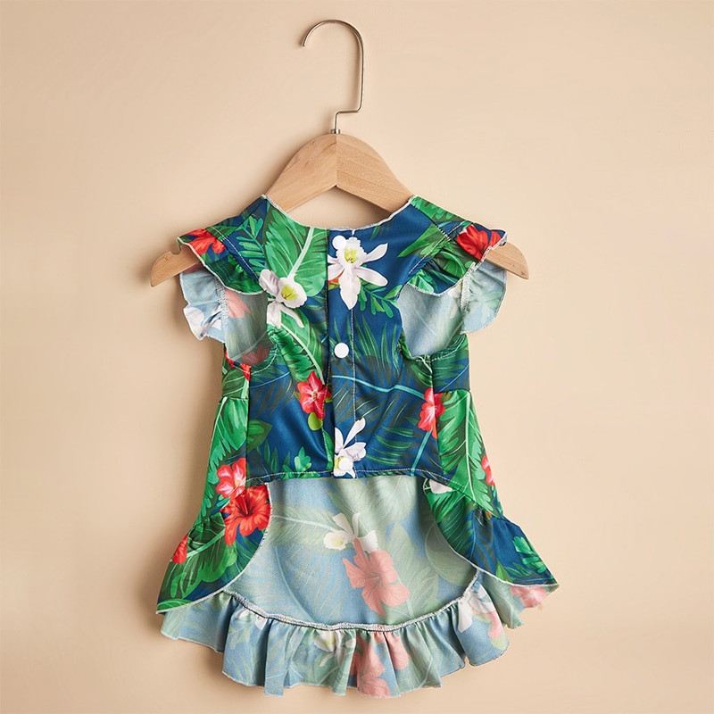 Armsad lemmikloomariided Suvine koerakleit Piimatähniline printsesskleit Lemmikloomade õueriided Teddy Pomeranian Chihuahua õhuke satsidega seelik