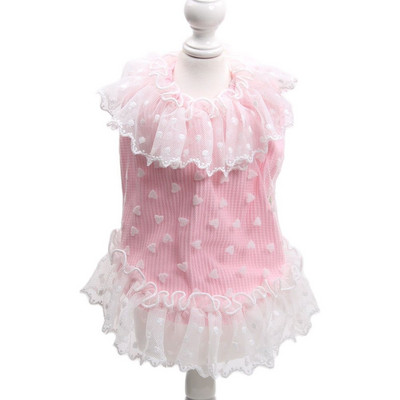 Princess Dog Cat Dress Tutu Hearts&Lace Design Pet Puppy Fairy Skirt Пролетно/лятно облекло 5 размера