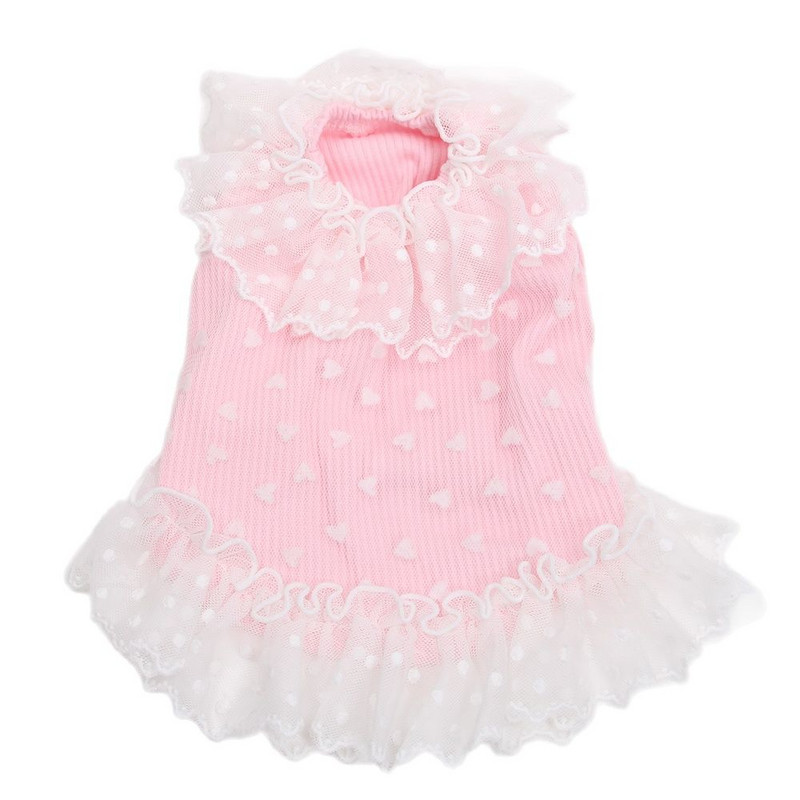 Φόρεμα Princess Dog Cat Tutu Καρδιές & Δαντέλα Σχέδιο Pet Petpy Fairy Φούστα Ανοιξιάτικη/Καλοκαιρινή Ρούχα Ρούχα 5 μεγέθη