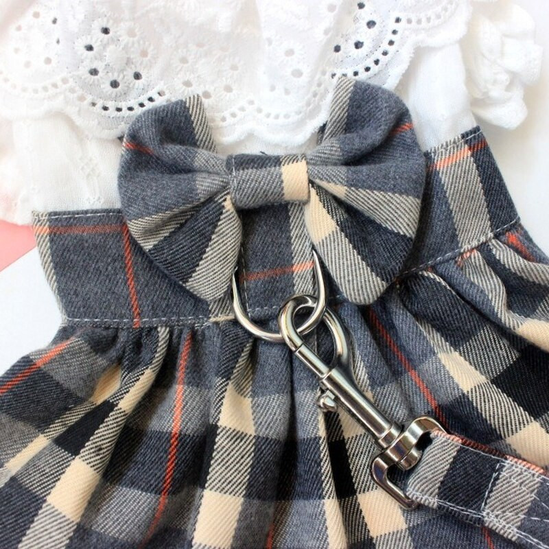 Ruudukleit Lemmikloomade riided Koerte jalutusrihm seelik koerte riietele Prindi kostüüm Prantsuse buldog armas kevadsuvi Gary tüdruku kaelarihm Perro