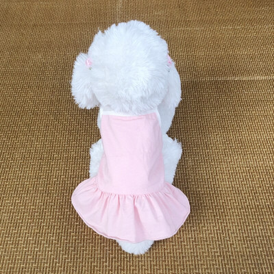 Rochie cu dungi Îmbrăcăminte pentru animale de companie Câini Bretele Vestă pentru haine pentru câini Costum mic Bulldog francez de vară Negru Alb Guler pentru fată Perro