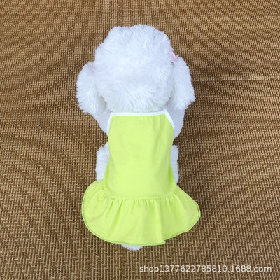 Rochie cu dungi Îmbrăcăminte pentru animale de companie Câini Bretele Vestă pentru haine pentru câini Costum mic Bulldog francez de vară Negru Alb Guler pentru fată Perro