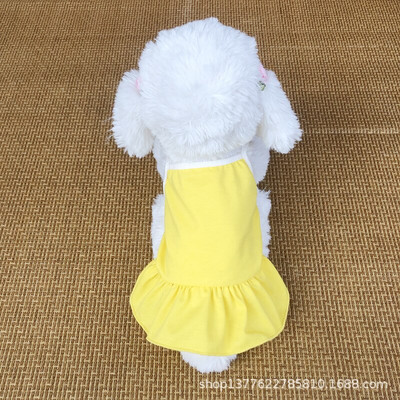 Rochie cu dungi Îmbrăcăminte pentru animale de companie Câini Bretele Vestă pentru haine pentru câini Costum mic Bulldog francez de vară Negru Alb Guler pentru fată Perro