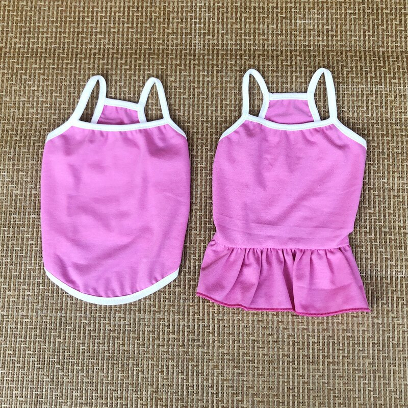 Rochie cu dungi Îmbrăcăminte pentru animale de companie Câini Bretele Vestă pentru haine pentru câini Costum mic Bulldog francez de vară Negru Alb Guler pentru fată Perro