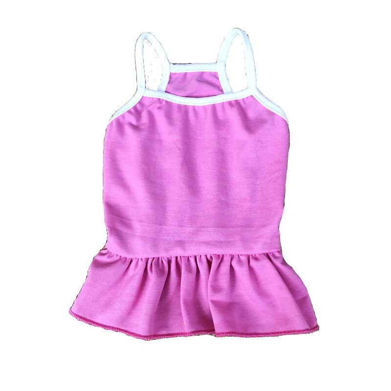 Rochie cu dungi Îmbrăcăminte pentru animale de companie Câini Bretele Vestă pentru haine pentru câini Costum mic Bulldog francez de vară Negru Alb Guler pentru fată Perro