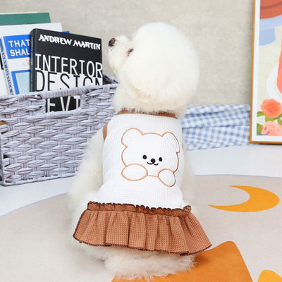 Princesės šunų kalėdinis lankas sijonas augintiniai Katė šilta šuniui vilnonė suknelė liemenė paltas šuniukas megztinis naminių gyvūnėlių drabužiai, skirti chihuahua Yorkie S-XXL