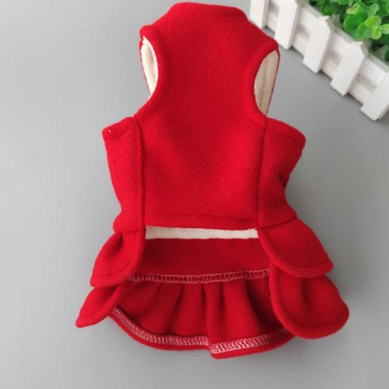 Princesės šunų kalėdinis lankas sijonas augintiniai Katė šilta šuniui vilnonė suknelė liemenė paltas šuniukas megztinis naminių gyvūnėlių drabužiai, skirti chihuahua Yorkie S-XXL