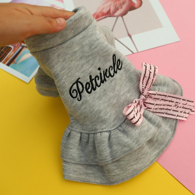 Väikese koera kassi kleit T-särk Kirjad ja vibud Lemmiklooma kutsikate kampsun, kapuuts Sügis-/kevadriided, rõivad 5 suurust