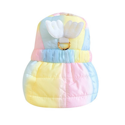 Rainbow Down Lemmikloomakostüümid Rakmed Vest Kleidid Talvise Soe koeraülikond Riided Mantel Kahe jalaga Loomapoe tarvikud Puudel Bichon