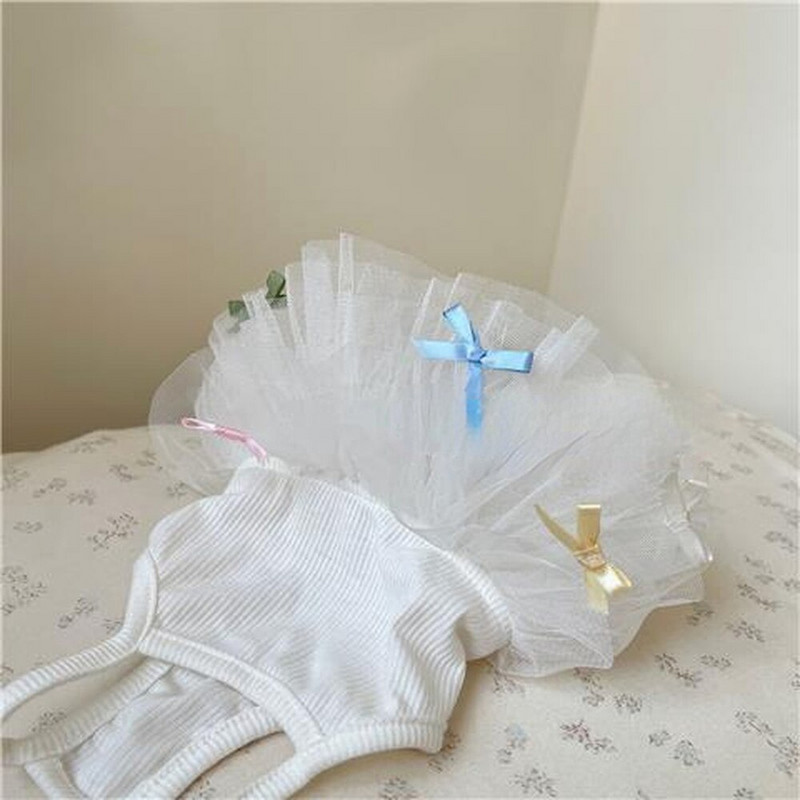 Ins Bow Balerina szoknya nadrágtartók Tavaszi és Nyári Kisállat Macska Kutya Lány Aranyos Tutu Szoknya Máltai Bichon Kis kutyaruha Pet Tutu