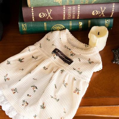 Haine de toamnă și iarnă pentru animale de companie Brodat urs Waffle Vestă de acasă Câine Pisică Rochie de Crăciun de Anul Nou Rochii pentru câini Haine pentru câini