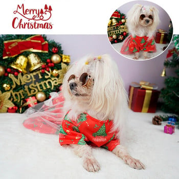 Χριστουγεννιάτικο φόρεμα για σκύλους για κατοικίδια Γιλέκο για μικρούς σκύλους Ρούχα Cosplay φόρεμα κατοικίδιων για γάτα Φανταστικό φόρεμα για κουτάβι πριγκίπισσα