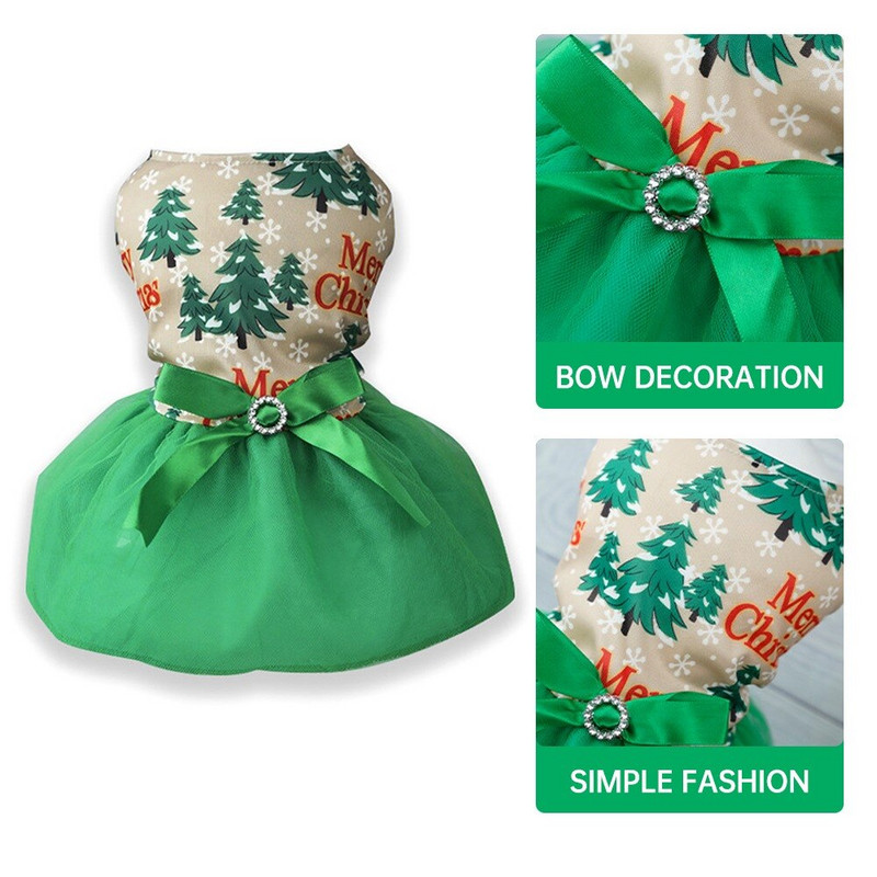 Rochie de Crăciun pentru animale de companie Îmbrăcăminte pentru animale de companie Vestă pentru câini de talie mică Haine Cosplay pisică rochie pentru animale de companie Rochie de cățeluș prințesă fantezică