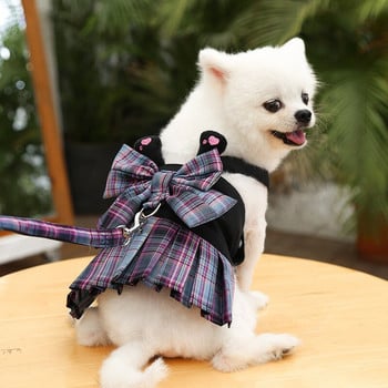 Дрехи за домашни кучета, котки, лятна, пролетна рокля за кучета с колан, каишка, чихуахуа, бишон, сладка пола за малки кучета, луксозни рокли за кученца