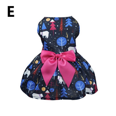 Jõulud Lemmikloomariided Lemmikprintsess Kleit Kutsika Seelik Pühade Peokleit väikestele Koertele Kass Bowknot Koera seelik Riided Ropa Perro
