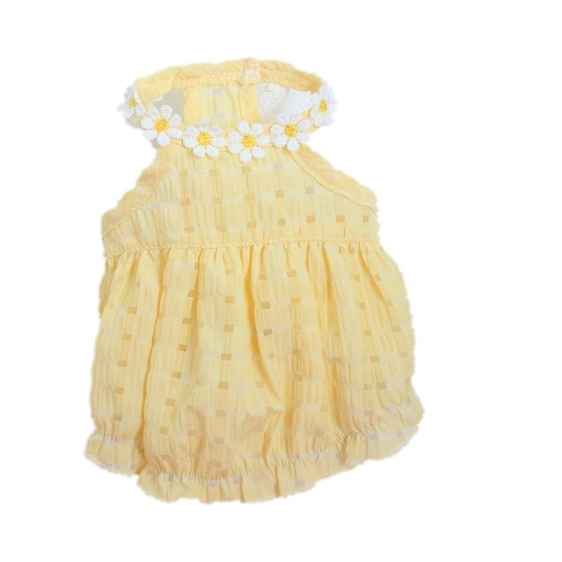 ins Suvine Puuvill Värske Lemmikloom Koer Kass Kutsikas Kleit Yorkshire Chihuahua Pomeranian Puudel Bichon Riietus LemmikkostüümTeddy