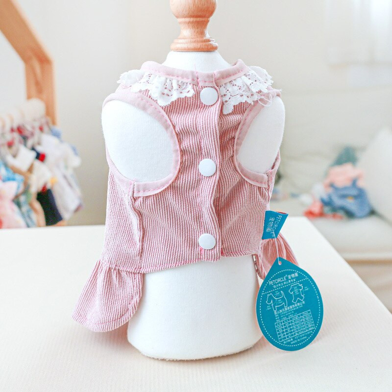 Küüliku lillelised koerarakmed Kleidid Pitsiline lemmiklooma vest mantel Tutu seelikuga Roosa Roheline Suvi Kevad Uus Kassi Riietus Riietus Chihuahua