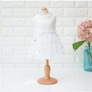 Klasična haljina za pse za kućne ljubimce, ružičasto-bijele čipkaste haljine, princeza za male štence, mačke, čivava, pudla, zvijezda, haljine za zabave, pas