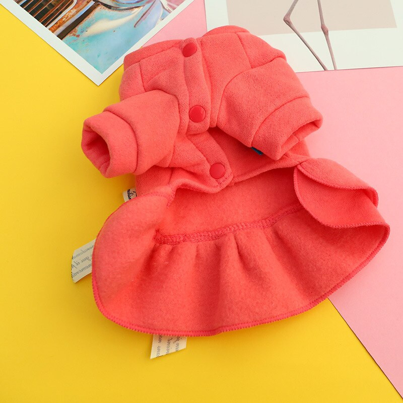 Armas vibu kutsika koerakleit Talvine soe lemmikloomariided väikestele koertele York Shih Tzu kleidid Kassi seelik mascotas vestidos para perritas