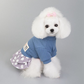 Зимни дрехи за кучета Куче Котка Рокля Палто Удебелени дрехи за кученца Дрехи за плюшен пудел Риза за кучета малък домашен любимец