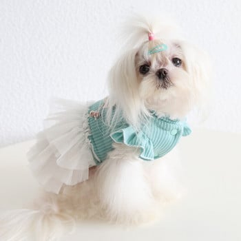 Μαλακή γάζα φούστα Φθινόπωρο Χειμώνας 2022 Ρούχα για γάτες Σκύλοι Φόρεμα Πριγκίπισσας Μόδα Κορίτσι Γιορκσάιρ Αξεσουάρ Ρούχα για σκύλους Στολή