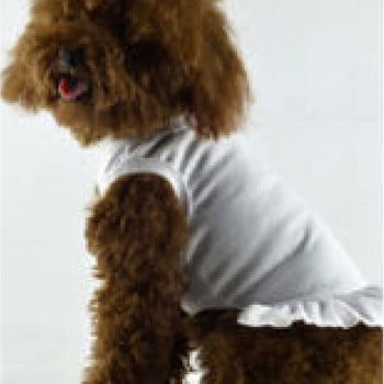 Διαπνέον φόρεμα βολάν Ρούχα για σκύλους Μαλακό γιλέκο Φούστα για κατοικίδιο γάτας υφασμάτινη στολή Άνοιξη και καλοκαίρι μονόχρωμο φόρεμα σκύλου για Τσιουάουα
