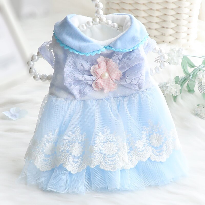 Šilta rudeninė šunų suknelė Paltas Tiulis apatinis naminių šunų drabužiai Bowknot Minkšti meškiuko pudelio drabužiai XS SML XL