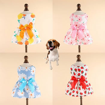Άνοιξη Καλοκαίρι Φούστες για κατοικίδια Ενότητα Φόρεμα Φόρεμα Πριγκίπισσας Νυφικά Φούστα σκυλιών Floral Φόρεμα για σκύλους Λεπτό χαριτωμένο γλυκό φρέσκο αγκράφα