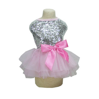 Moda Printesa Haine pentru animale de companie Rochie cool cu paiete pentru caini Chihuahua Teddy Yorkies Rochii stralucitoare Fuste din dantela Accesorii pentru animale de companie