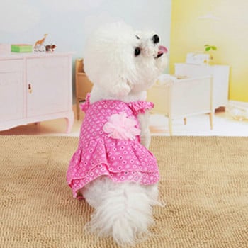Λινά κατοικίδια Βαμβακερή δαντέλα Edge Flower-κούκλα Φούστα Άνοιξη Καλοκαίρι Σκύλος Ζαρτιέρες Σκύλος Pet Petpy Ρούχα Φορέματα γάτας για Τσιουάουα