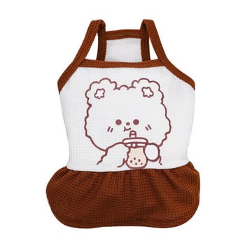 Κέντημα Φόρεμα Pet Dog Ρούχα Ζευγάρια Μπλουζάκι Ρούχα Σκύλος Φούστα Κουτάβι Μπλουζάκι Μικρά Σκυλιά Γάτα Άνοιξη Καλοκαίρι Κορεάτικο Στιλ