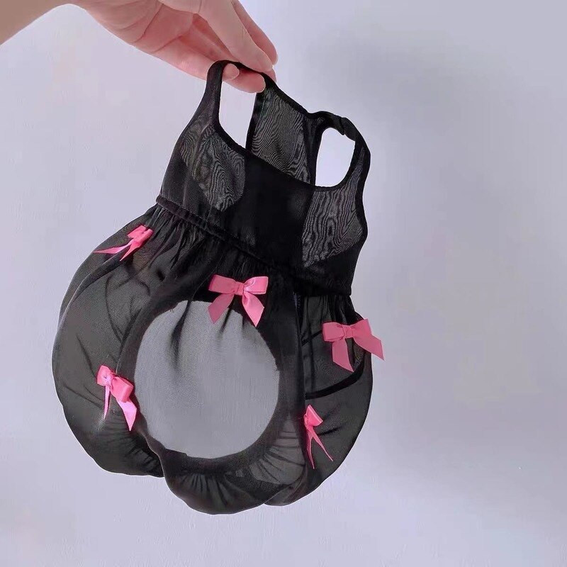 Bowknot kleit marli seelik Lemmiklooma riided Koerad Pulmad koertele Riided Kostüüm Väike prantsuse buldog armas suvine must tüdruk maskotid