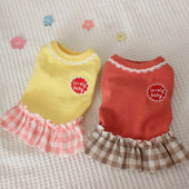 Dulci haine pentru animale de companie Rochie subțire de primăvară și vară Pisică Teddy Bichon Pomeranian Mic Mediu Câine de vară Vestă Fusta Fusta Jk drăguță