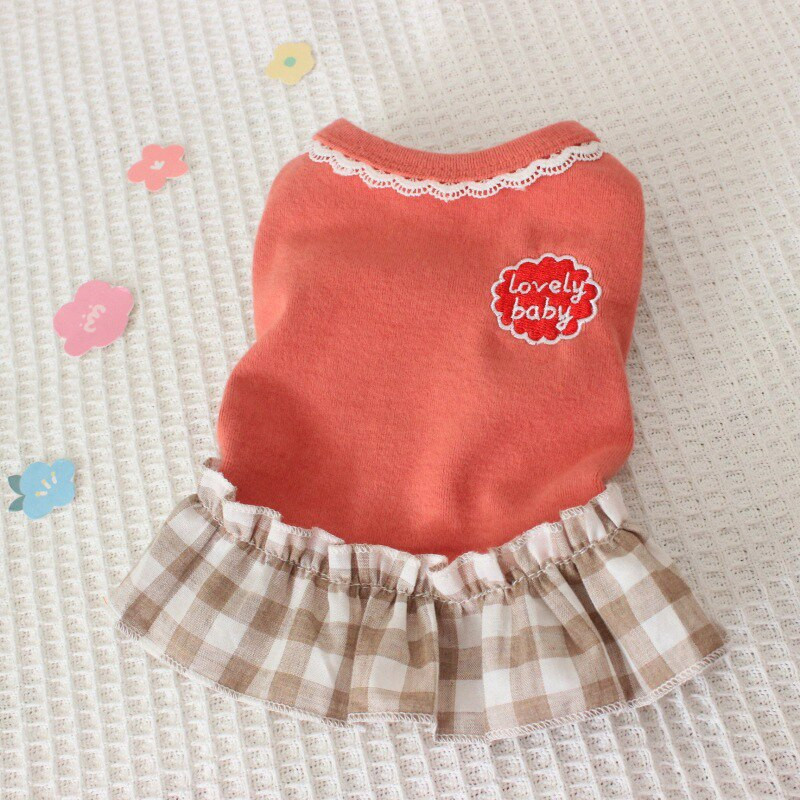 Dulci haine pentru animale de companie Rochie subțire de primăvară și vară Pisică Teddy Bichon Pomeranian Mic Mediu Câine de vară Vestă Fusta Fusta Jk drăguță