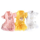 Uus koera kassi kleit seelik lemmiklooma kutsika särk Kevad/suveri riided 5 suurust 2 värvi