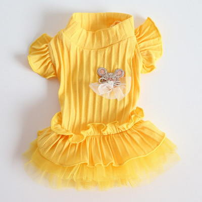 Uus koera kassi kleit seelik lemmiklooma kutsika särk Kevad/suveri riided 5 suurust 2 värvi