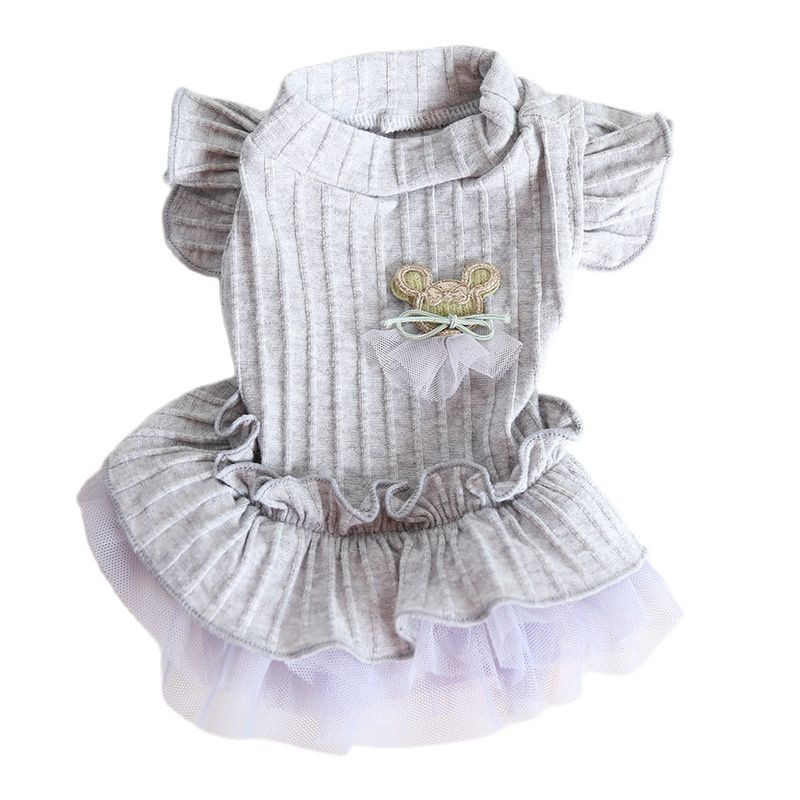 Uus koera kassi kleit seelik lemmiklooma kutsika särk Kevad/suveri riided 5 suurust 2 värvi