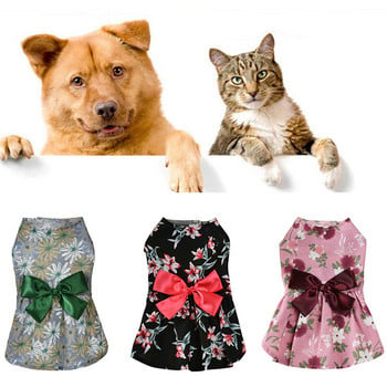 Καλοκαιρινό μικρό φλοράλ φόρεμα σκυλιών Φόρεμα πριγκίπισσας σκύλου για σκύλους Φούστα άνοιξη Princess Dog Νυφικά York Ρούχα Φόρεμα για κατοικίδια