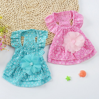 Σκύλος Mini Sweet Printing Princess Dress Thin Dog Cat Pet κοστούμι Ανοιξιάτικο καλοκαιρινό φόρεμα για μικρά σκυλιά Chiahuhua Φορέματα για σκύλους