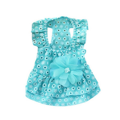 Mini rochie de prințesă cu imprimare dulce pentru câine, costum de pisică pentru animale de companie, rochie de primăvară de vară pentru câini de talie mică, haine pentru câini Chiahuhua, rochii