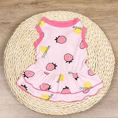 Mini rochie de prințesă cu imprimare dulce pentru câine, costum de pisică pentru animale de companie, rochie de primăvară de vară pentru câini de talie mică, haine pentru câini Chiahuhua, rochii