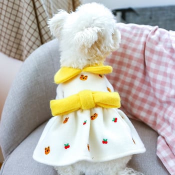 PETCIRCLE Ρούχα για σκύλους Τυρί παπιγιόν αρκούδα μάλλινο φόρεμα που ταιριάζει μικρό σκυλί κουτάβι κατοικίδιο γάτα Όλες τις εποχές Pet χαριτωμένη στολή Φούστα παλτό για κατοικίδια