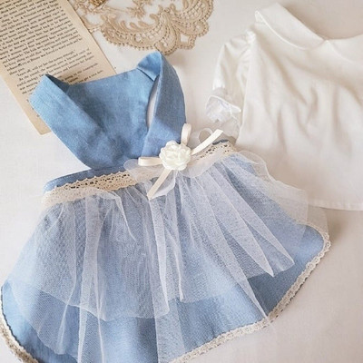 INS Bavlnená pastoračná čipkovaná sukňa z priadze, sukňa pre psov, oblečenie pre domáce zvieratá, kostýmy pre psov, krátka traková sukňa, šteňa čivava, yorkshirský darček