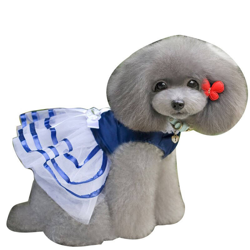 Dungi Mesh Fusta câine Rochie Pet Haine Arc Respirabil Vară Casual Clasic